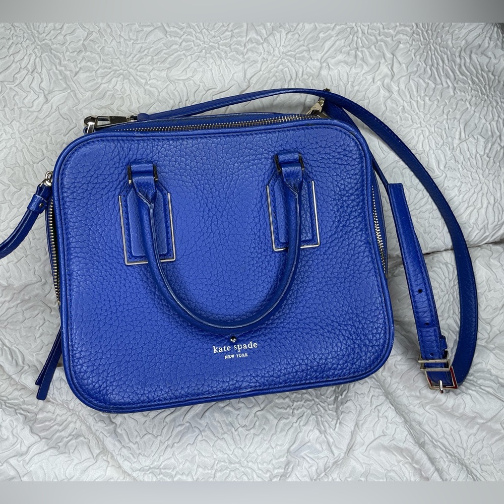 Kate Spade Cecil Court Cobalt Blue Pebble Leather Satchel